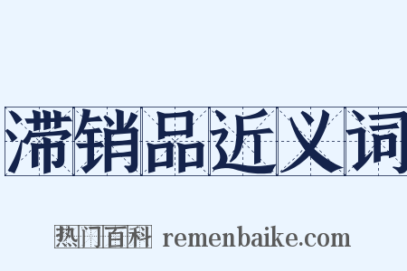 滞销品近义词是什么意思的图片